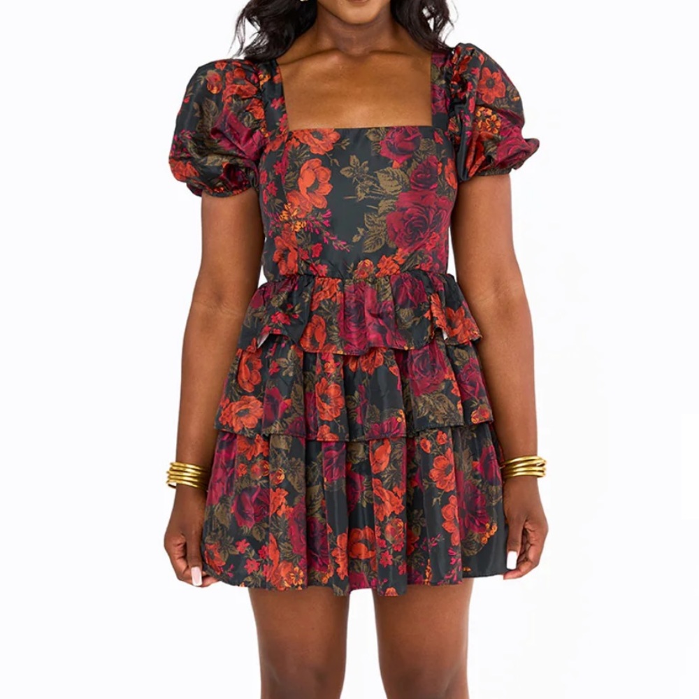 Buddy Love 3 tier ruffle floral dress